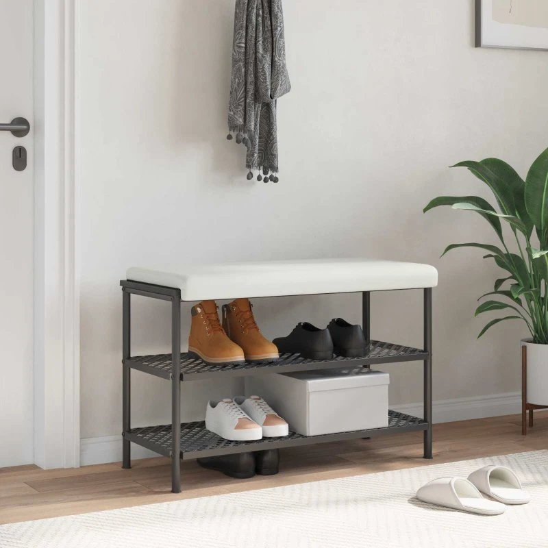vidaXL Bænkpude Kunstlæder Hvid 80 x 38 cm