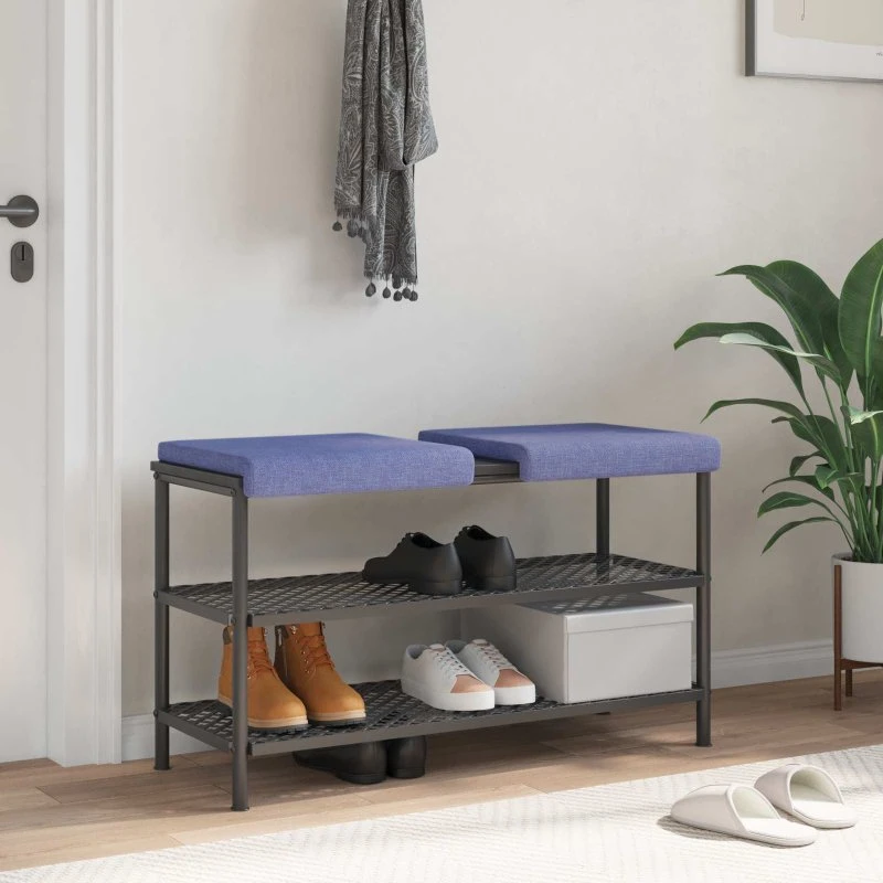 vidaXL Bænkpude 2 stk. Jeans blå, dybde 35 cm