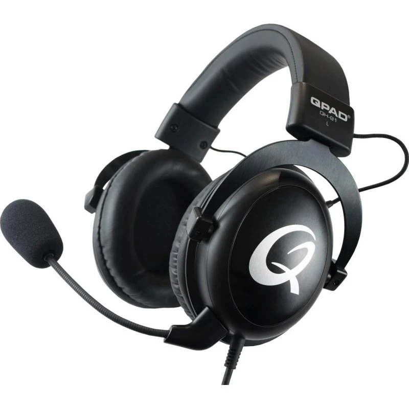 QPAD QH-91 Gaming Headset med aftagelig mikrofon - Sort