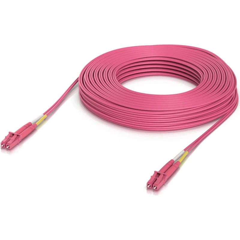 Ubiquiti UniFi OM4 Fiber Patchkabel LC/UPC Duplex 30m - Rose