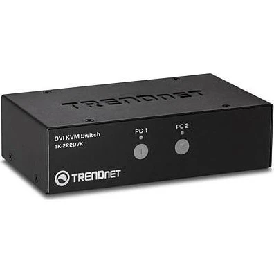 TRENDnet TK-222DVK KVM-switch til 2 computere, sort