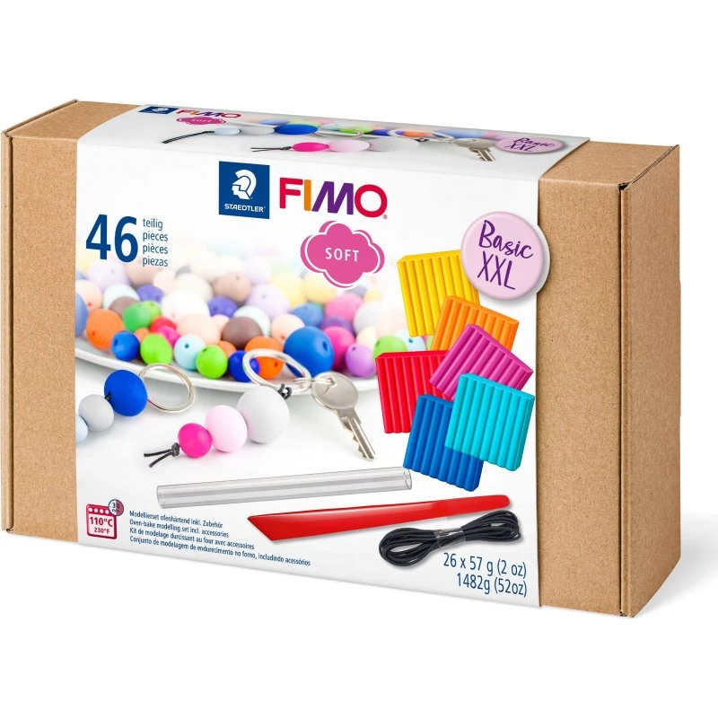 Staedtler FIMO Soft Basis XXL sæt med 26x57g og værktøj