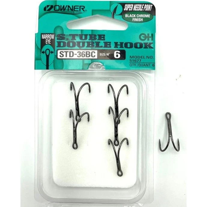 Owner STD Double 36BC Tubefly hook