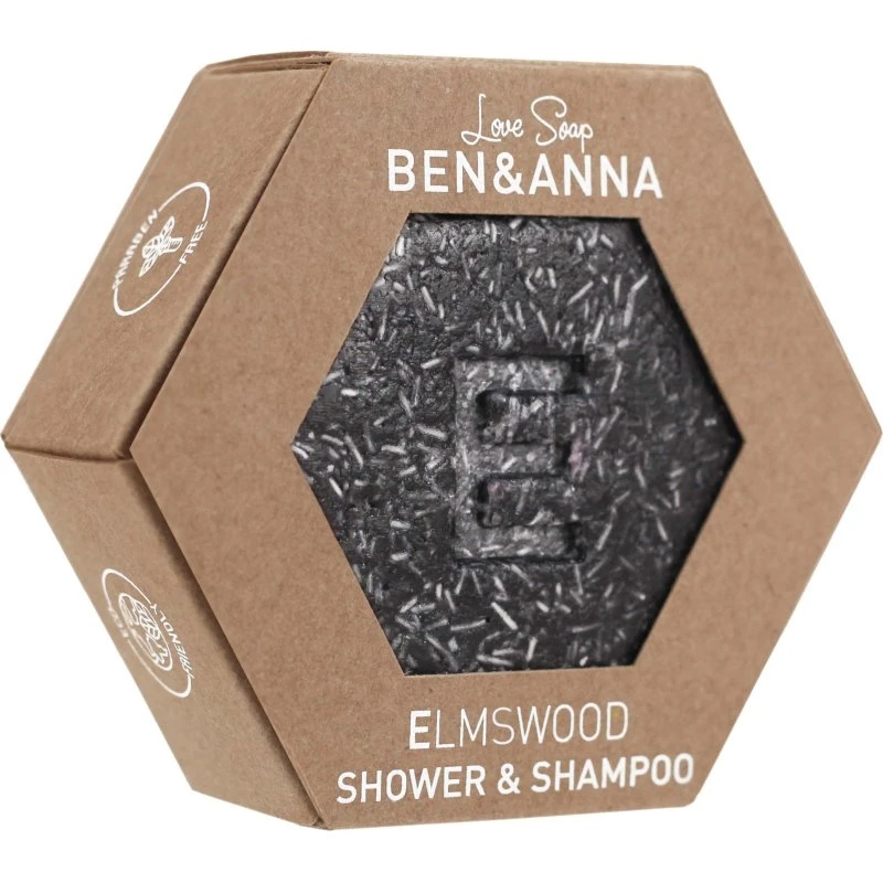 Ben & Anna Elm Wood 2-i-1 Shampoo & Shower Bar 60 g