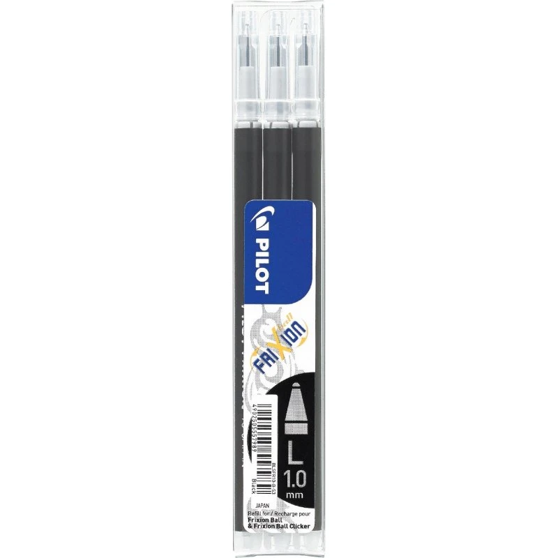 Pilot Frixion Clicker 1,0 refills sort (3 stk.)