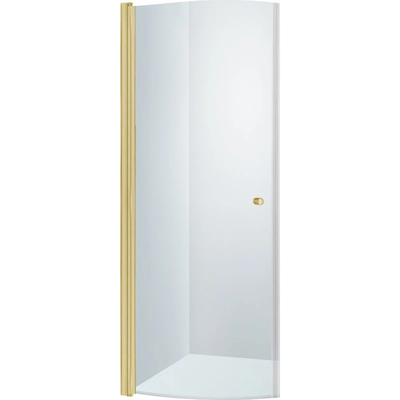 Brasta Katarina brusedør, 77,5 cm, klart glas, guld profil