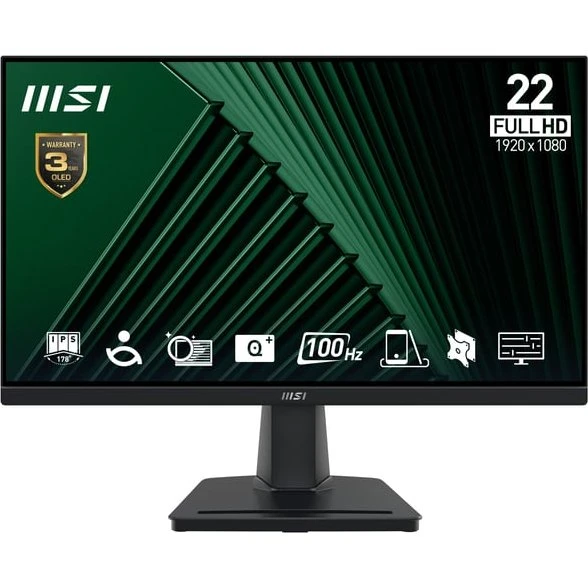 MSI Pro MP225V 21.4" Full HD Skærm - Sort