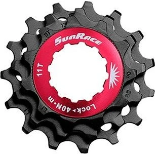 Sunrace 11-speed låsering og tandhjul 11-13-15T - Sort