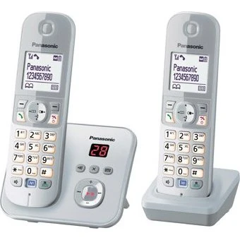 Panasonic KX-TG6822 DECT Telefon med 2 Håndsæt - Sølv
