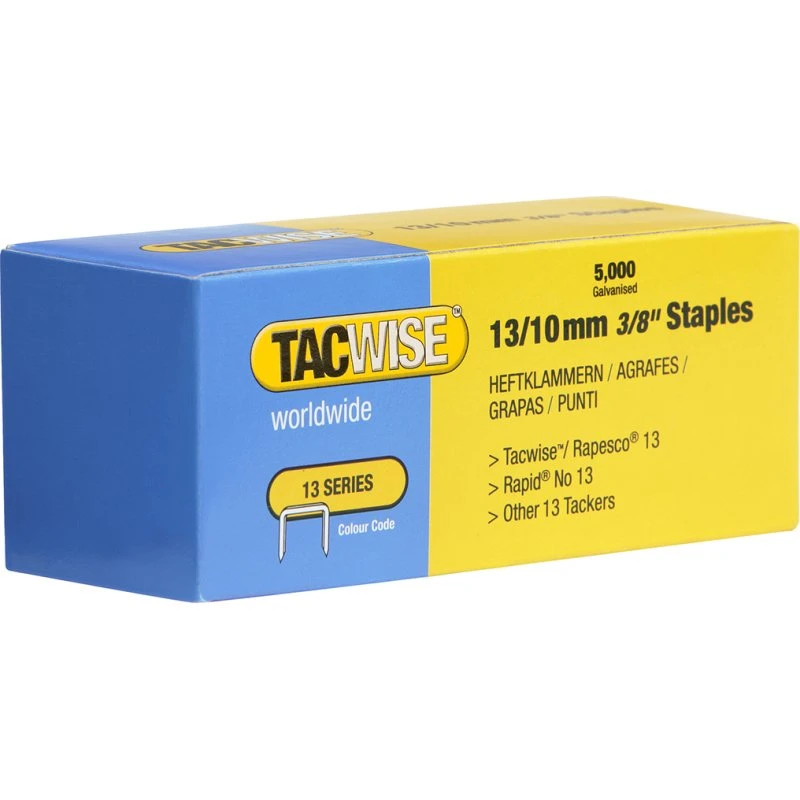 Tacwise klammer 13/10mm - 5000 stk. galvaniserede