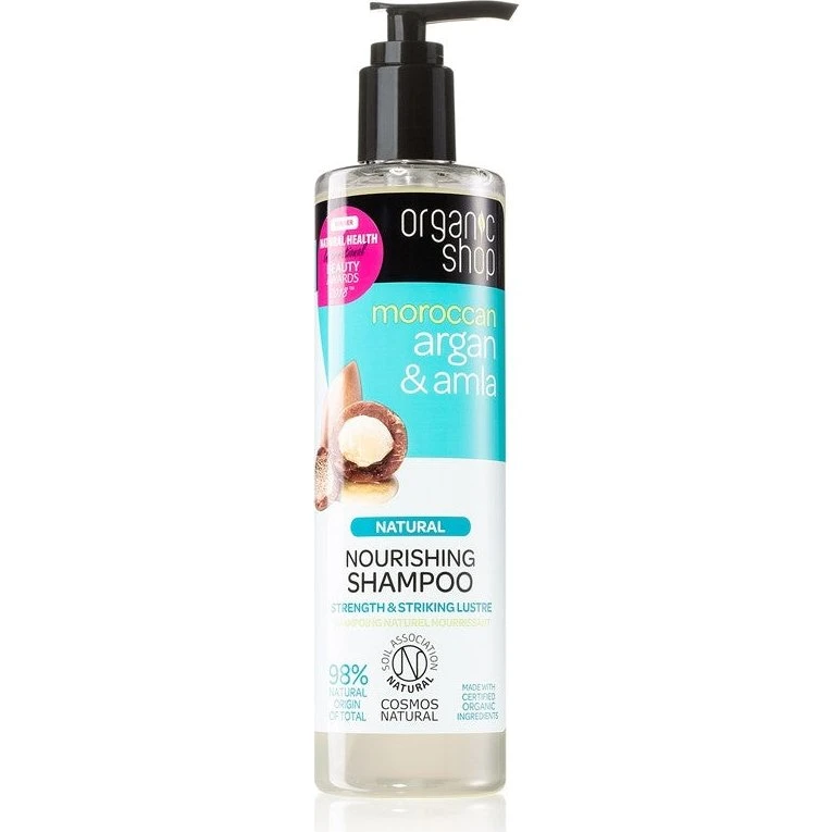 Organic Shop Argan & Amla Nærende Shampoo til Beskadiget Hår 280ml