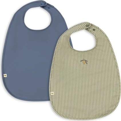 Konges Sløjd Hagesmække 2-pak – Tea Stripe/Flint Stone