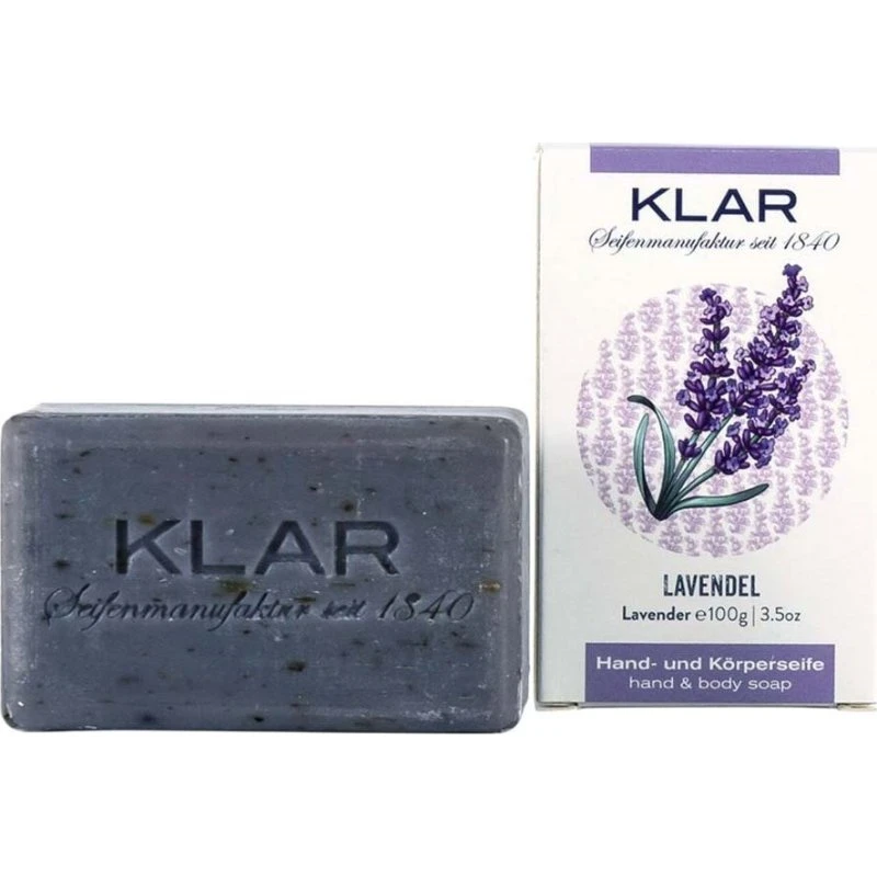 KLAR Lavendel ansigts- og kropssæbe med scrub (100 g)