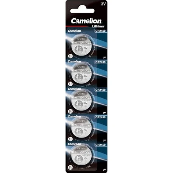 Camelion CR2450 Litiumknapcellebatteri 3V 550mAh (5-pak)