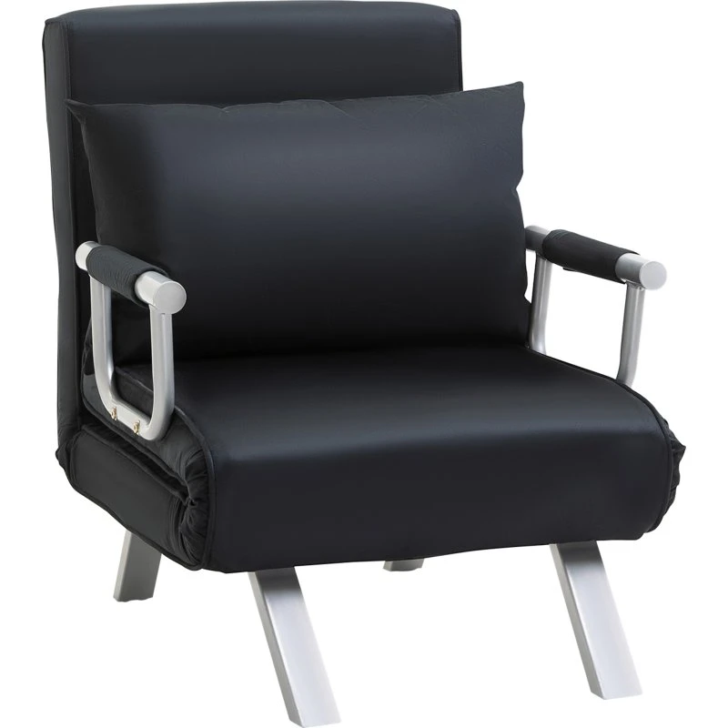 Sovesofa 2-i-1, 65x69x80 cm, Sort