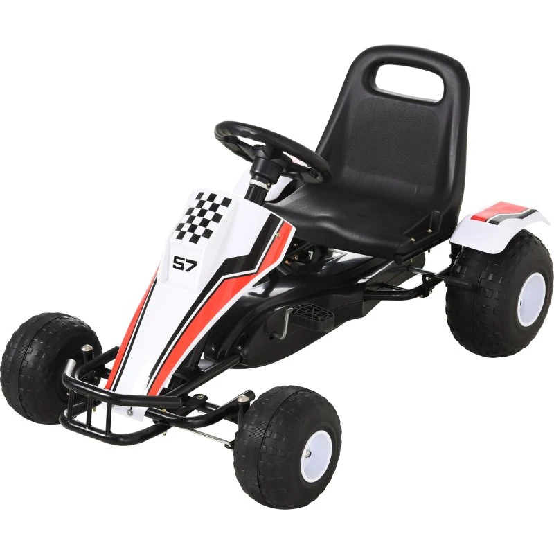Pedal Gokart, Hvid, 104x66x57 cm