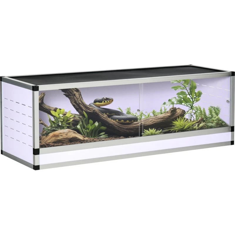 Terrarium til krybdyr 120x40x40 cm - Hvid