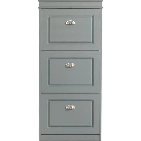 SoBuy Smalt skoskab med 3 klapdøre - Grå - 53x24x118cm