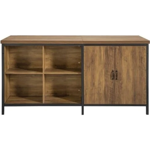SoBuy Køkkenø med opbevaring KNL01-F – Industristil 170x60x89cm