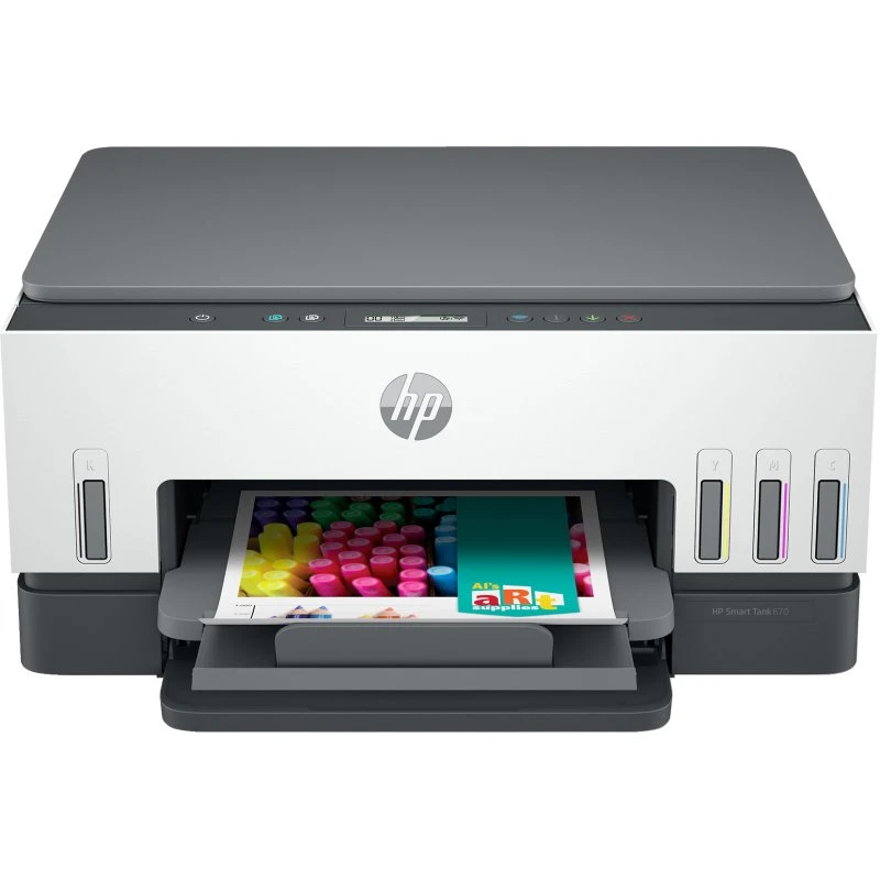 HP Smart Tank 670 All-in-One Printer - A4, Wi-Fi, Farve