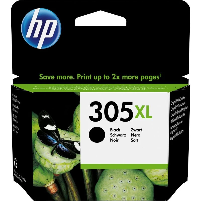 HP 305XL Original Pigmenteret Sort Blækpatron (4 ml)