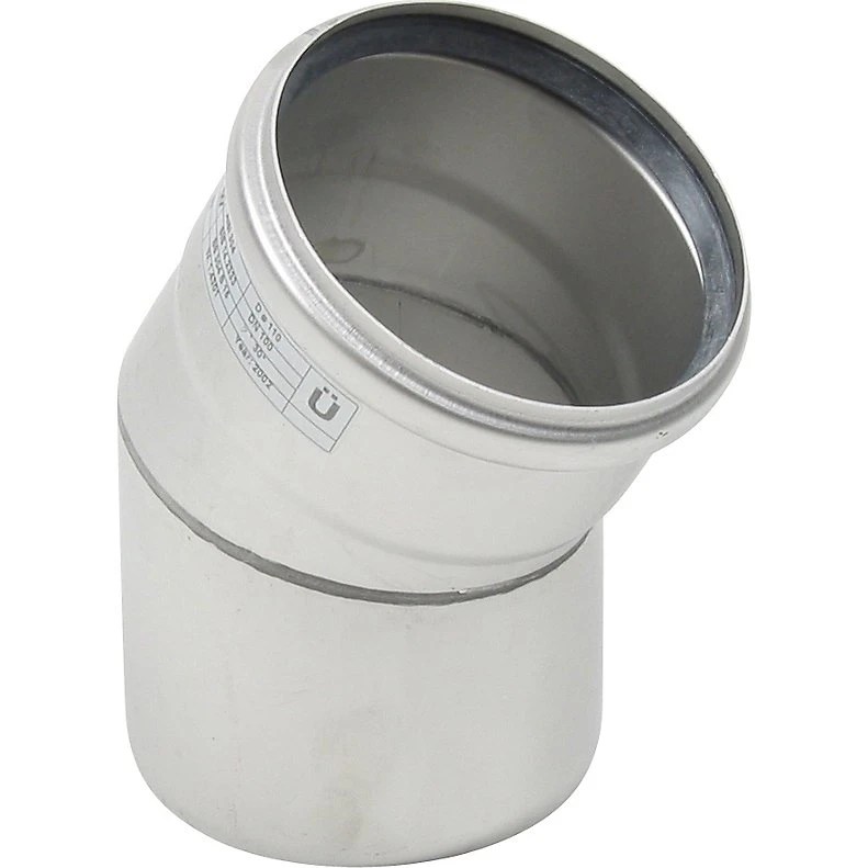 Blücher bøjning 30° 75 mm syrefast stål AISI316L