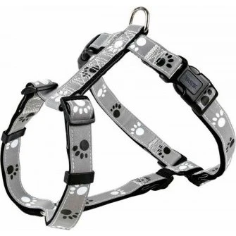 Trixie Hundesele Silver Reflect S/M 40–65 cm - Sort/Grå