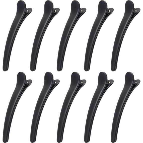 10x Professionelle Hårspænder - Sort, 7,8 cm