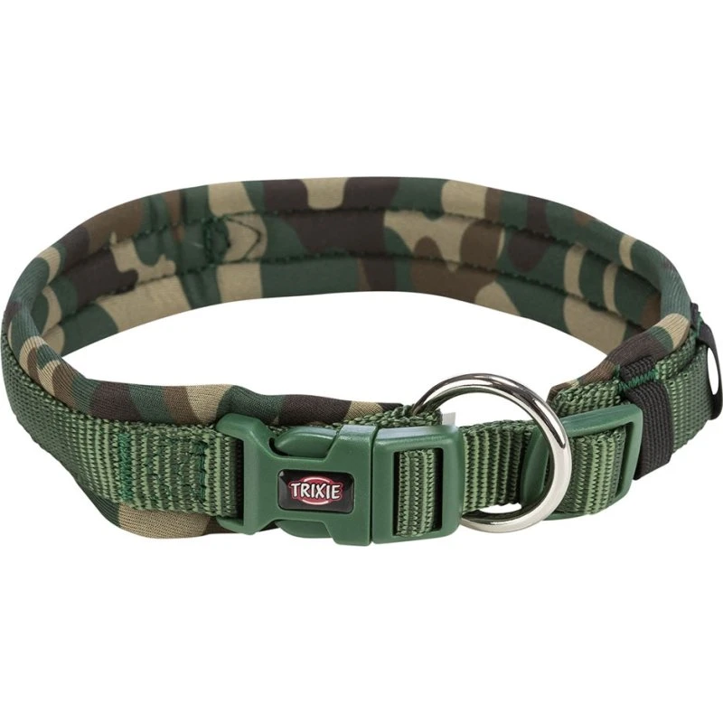 Trixie Premium Neoprenforet Click-halsbånd, Camouflage/Grøn