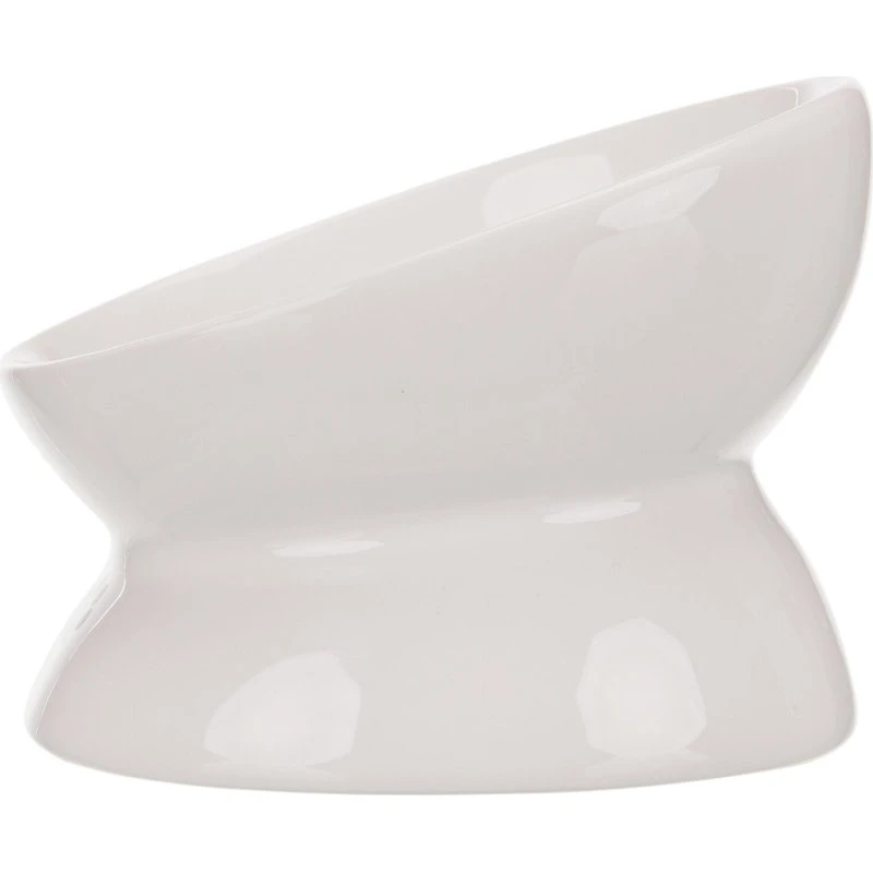 Trixie Ergonomisk foder- og vandskål, hvid