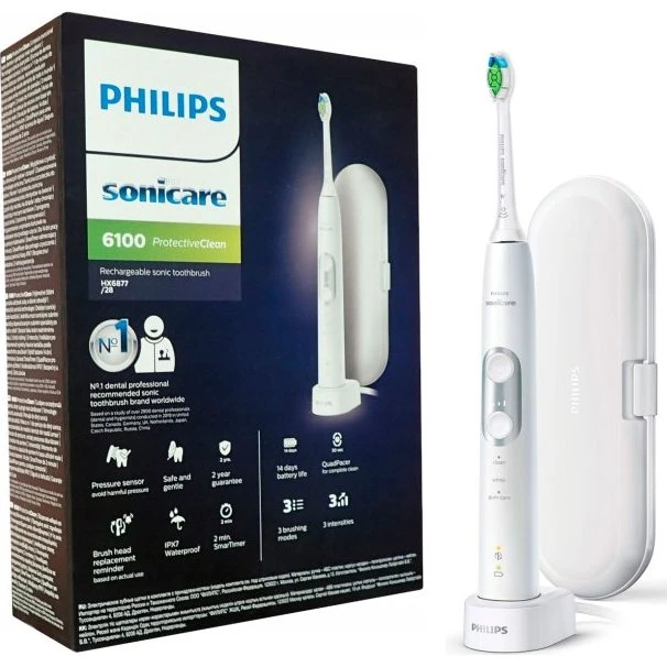 Philips Sonicare ProtectiveClean 6100 elektrisk tandbørste, hvid