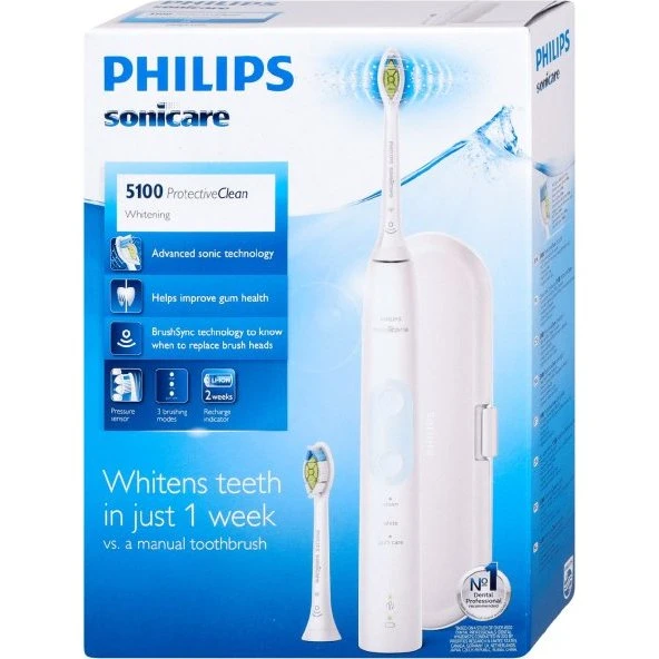 Philips Sonicare ProtectiveClean 5100 HX6859 tandbørste, hvid/blå