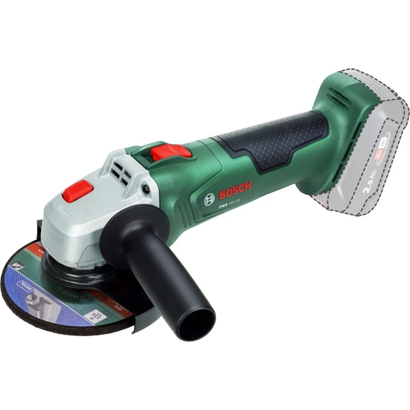 Bosch PWS 18V-70 Batteridrevet Vinkelsliber, 125mm, Solo