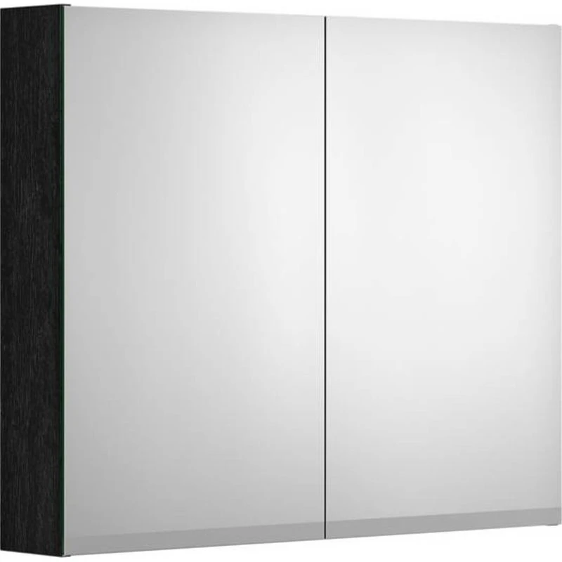 Gustavsberg Artic spejlskab med lys, 79,4x66,2 cm, sort ask