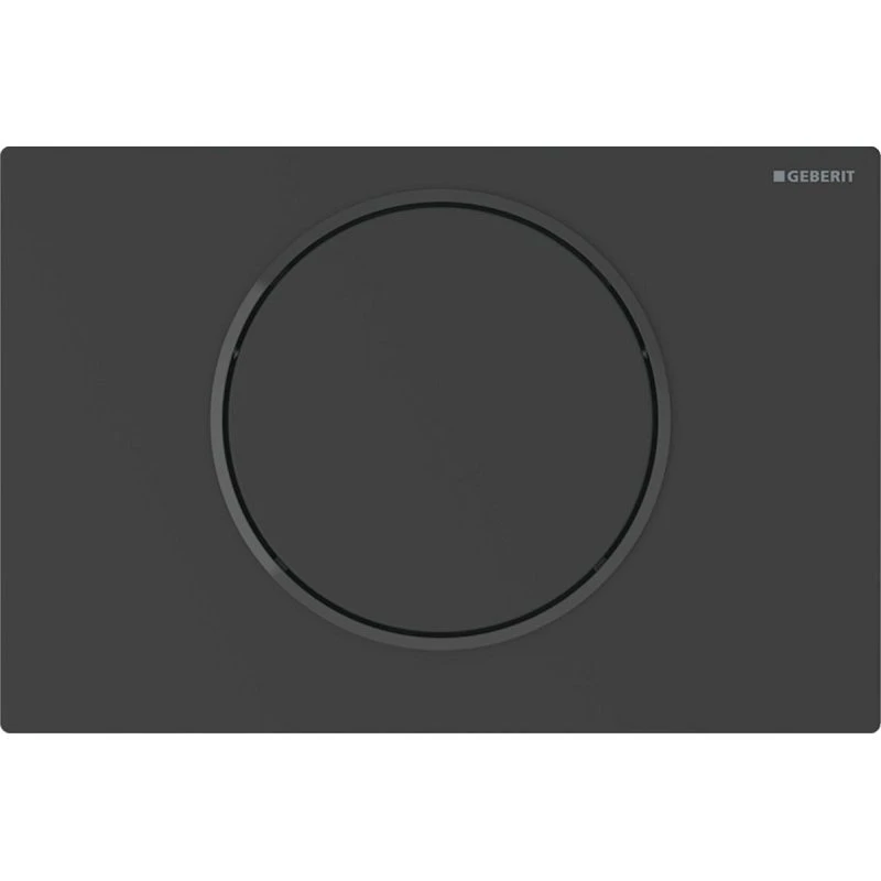 Geberit Sigma 10 Round betjeningsplade, sort mat med trådløs skyl