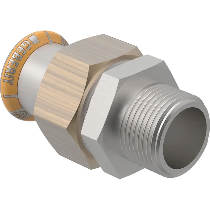 Geberit Mapress Therm Union, muffe/nippel, 22 mm x 1"