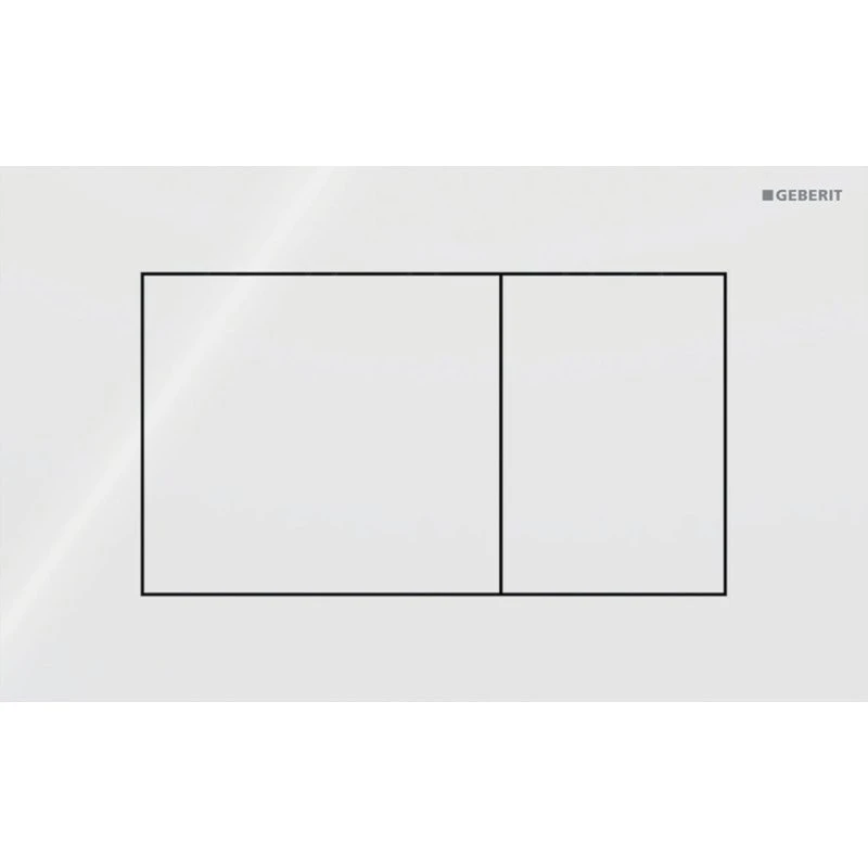 Geberit Sigma 40 Square betjeningsplade, hvidt glas