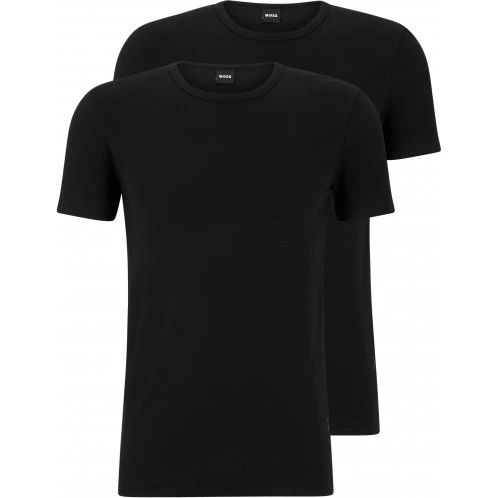 BOSS 2-pak T-shirts med rund hals i sort til herre
