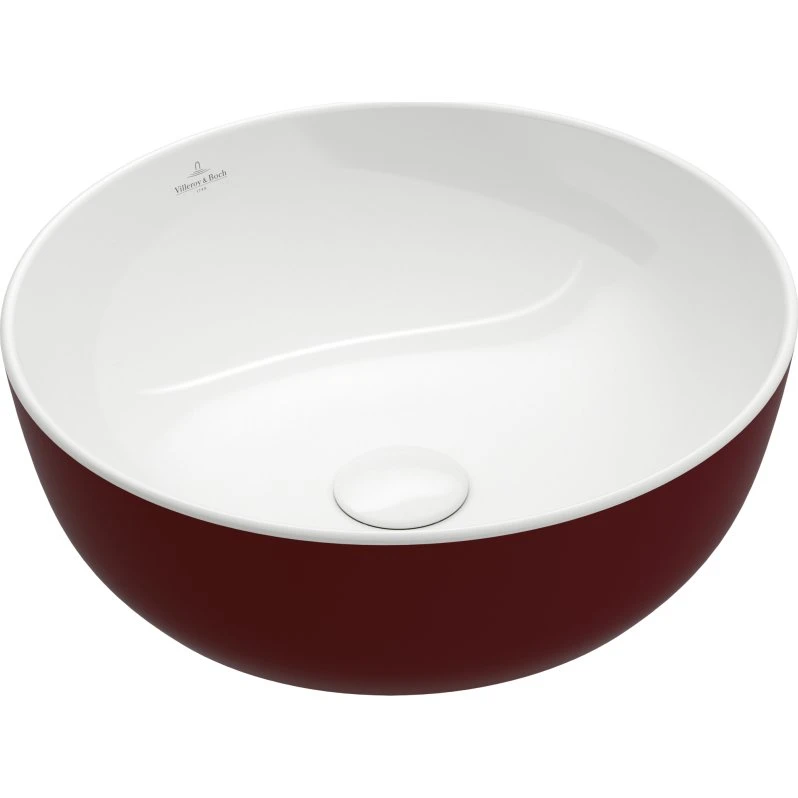 Villeroy & Boch Artis håndvask, Ø43 cm, mørkerød
