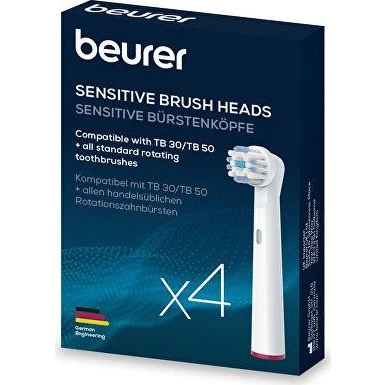 Beurer Sensitive udskiftelige børstehoveder - 4 stk. - Hvid