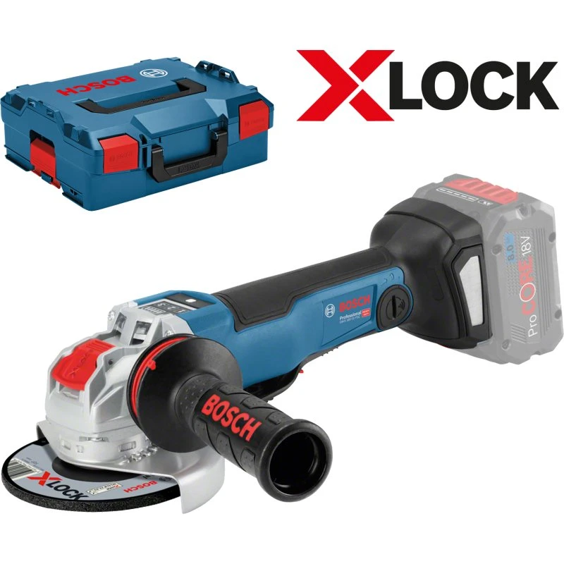 Bosch 06017B0800 GWX 18V-10 PSC X-LOCK vinkelsliber (solo, L-BOXX)