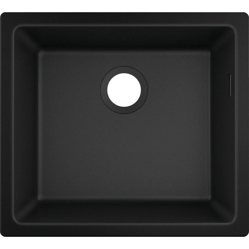 Hansgrohe køkkenvask 50x45 cm sort i SilicaTec granit