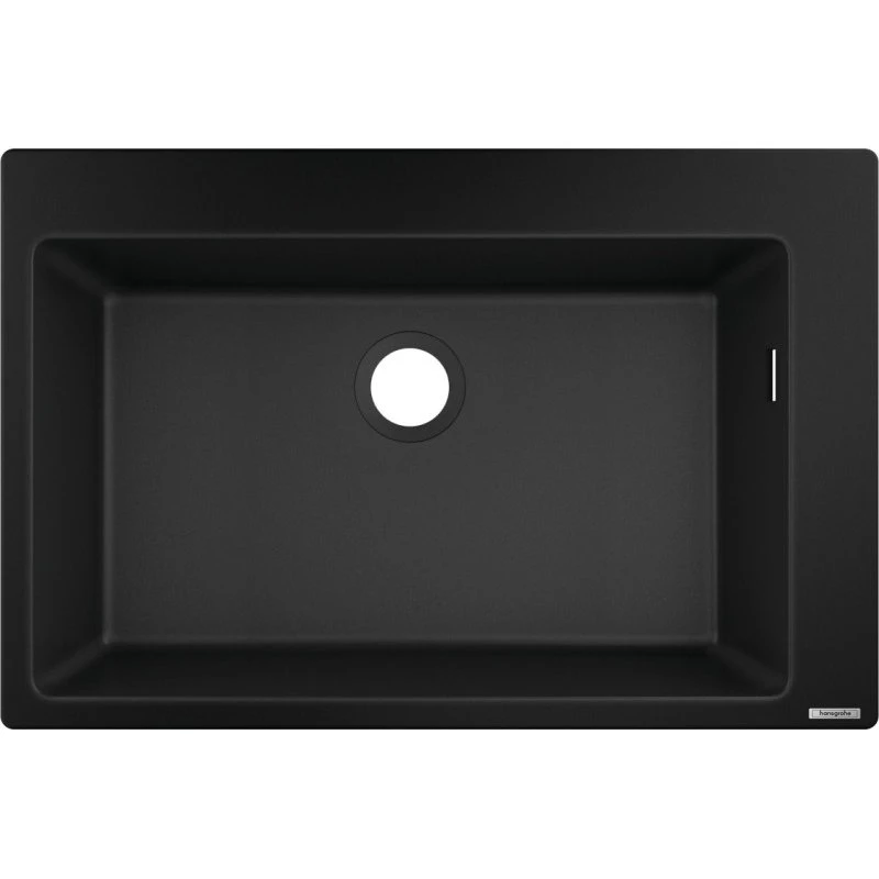 Hansgrohe S510-F660 køkkenvask i sort SilicaTec granit, 77x51 cm