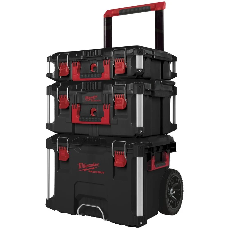 Milwaukee Packout 3-delt sæt med trolley og værktøjskasser