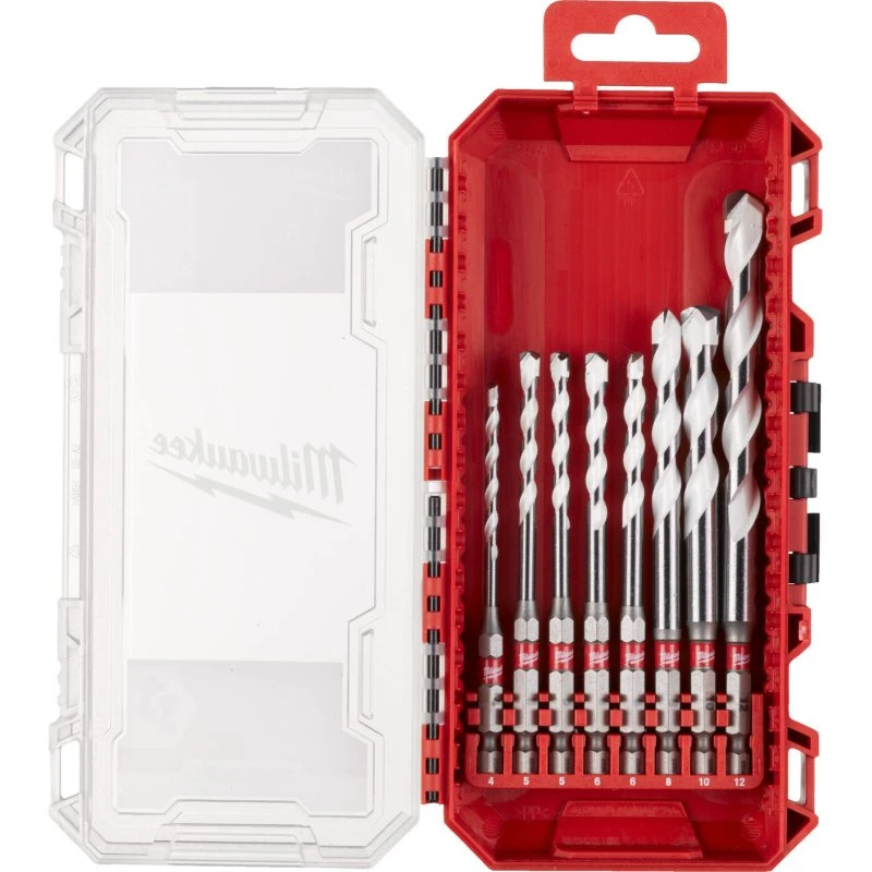 Milwaukee Multiborsæt Ø4-12 mm - 8 Dele med TCT-spids