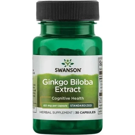 Swanson Ginkgo Biloba Ekstrakt 60 mg - 30 kapsler