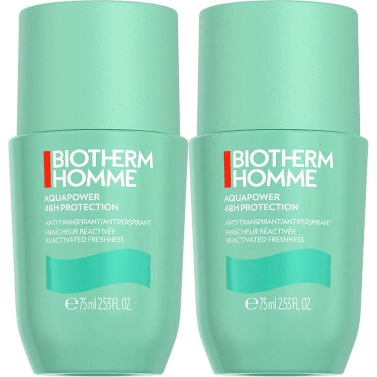 Biotherm Aquapower Deodorant Antiperspirant til mænd, 2x75ml