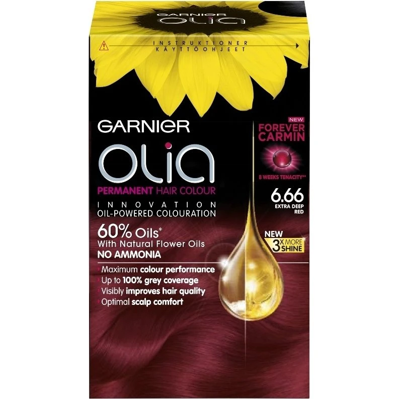 Garnier Olia 6.66 Extra Deep Red - Permanent hårfarve