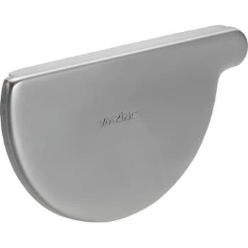 VMZINC Endebund til halvrund rende, venstre, Zinc Natur, 400 mm
