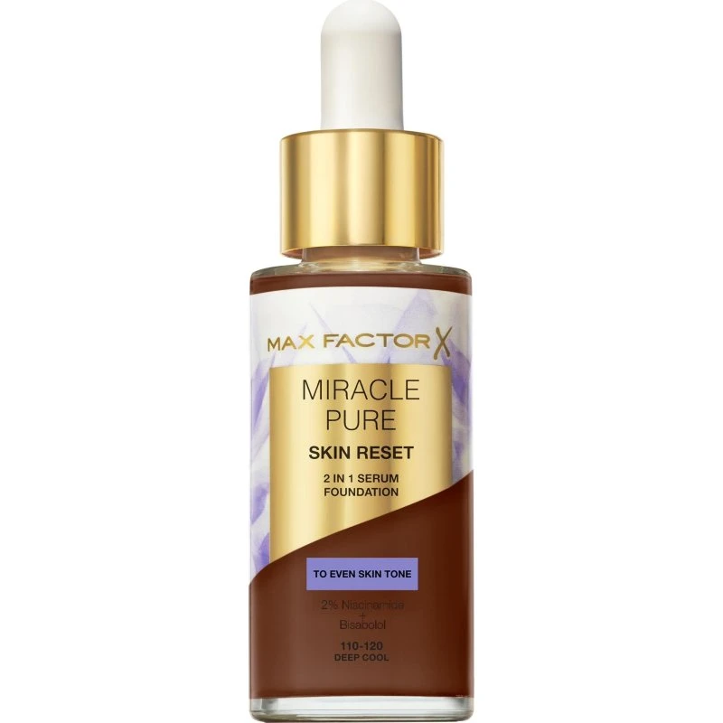 Max Factor Miracle Pure Skin Reset 2in1 Serum Foundation 120 Deep Cool